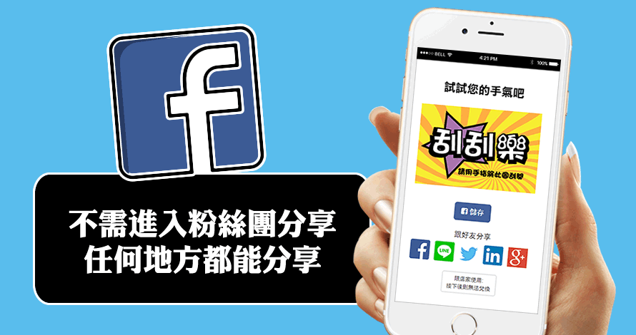 FB 分享抽獎活動功能